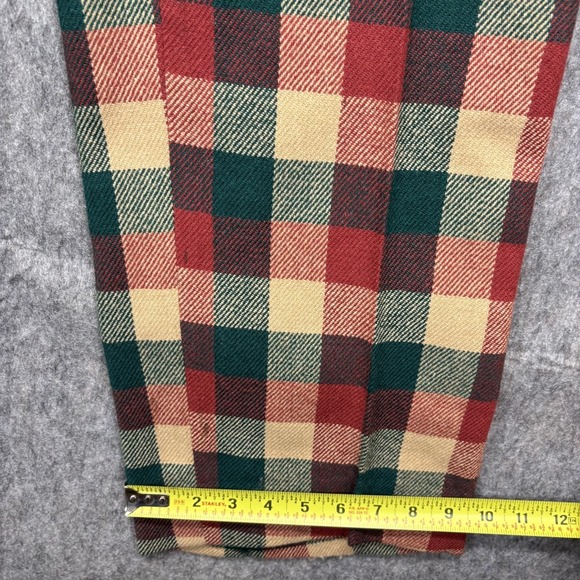 True Vintage 1970s Saks Fifth Avenue Wool Trouser Pants Tartan Plaid Buckle Back - Picture 7 of 13